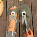Plus-size Fish-mouth Wedge Sandals With A Jute Sole And Elastic Strap