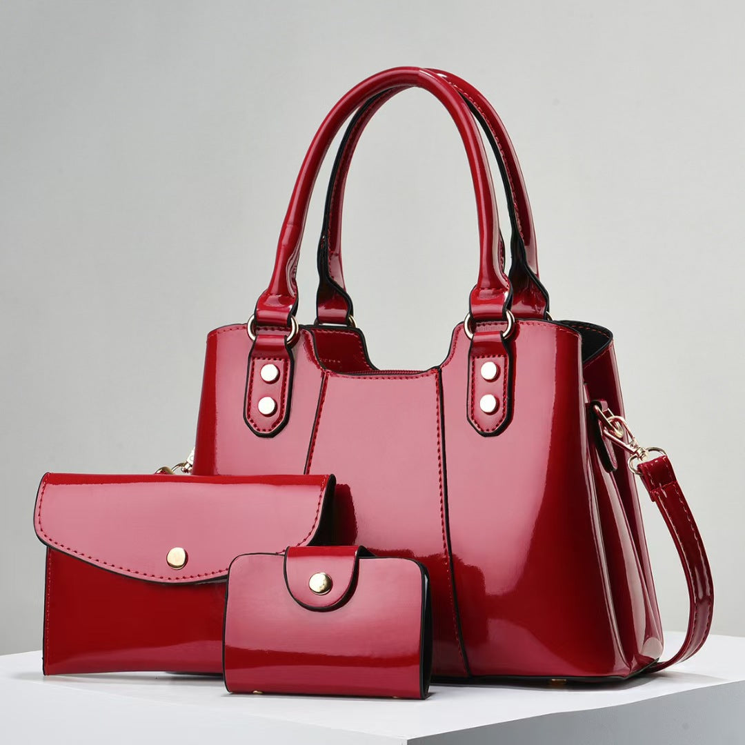 Large-capacity Three-piece Set Of Mother-and-child Crossbody Bags