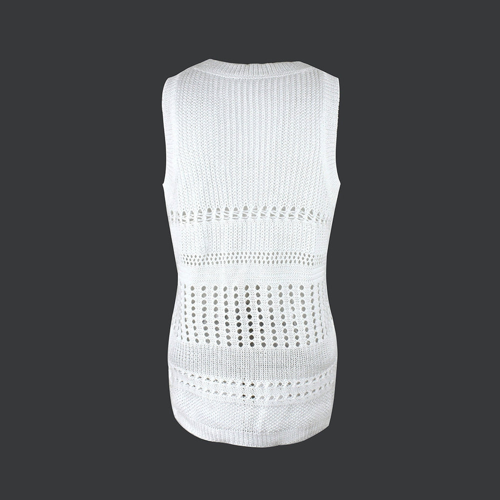 Womens Solid-Color Thin Pullover Vest