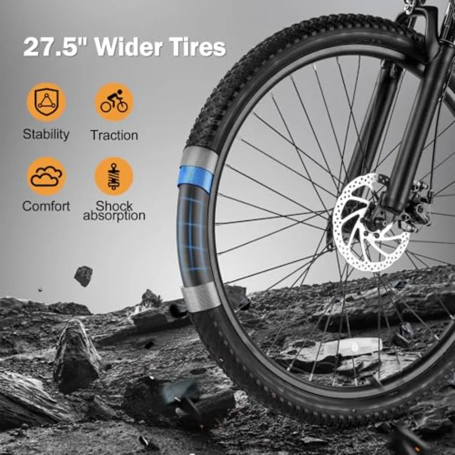Race 21-Speed Electric Bike for Adults: Aluminum Frame, Matte Black, 750/1200W Peak Power, 22/28MPH Speed, 50/55 Miles Range, F