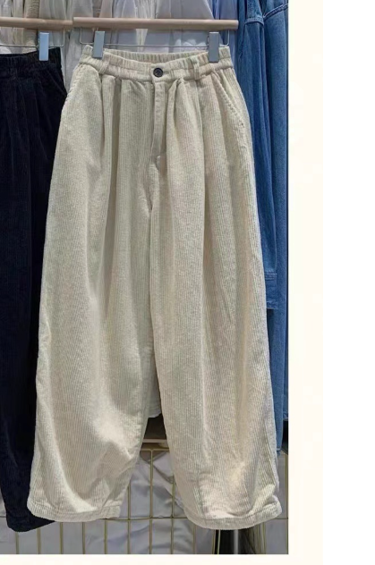 New Style Retro Corduroy Casual Pants Wide-leg