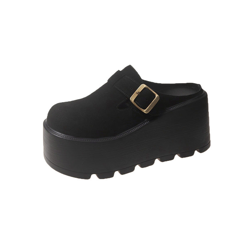 Wedge-toe Closed-toe Women's Outdoor Half Slippers