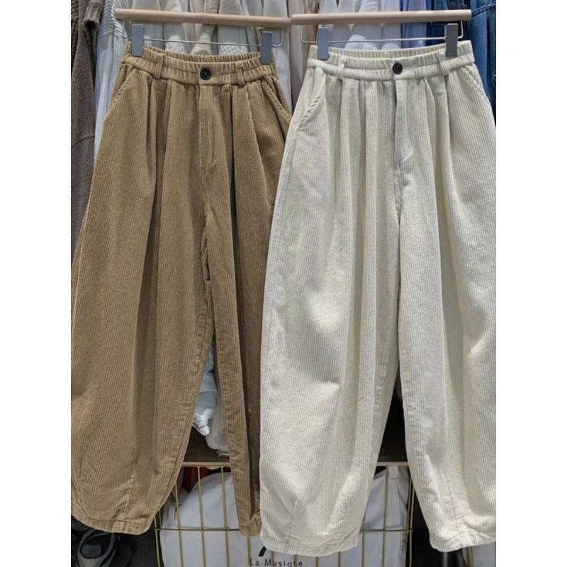 New Style Retro Corduroy Casual Pants Wide-leg
