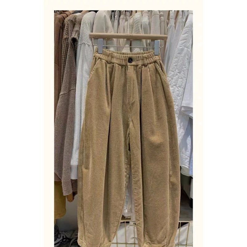 New Style Retro Corduroy Casual Pants Wide-leg