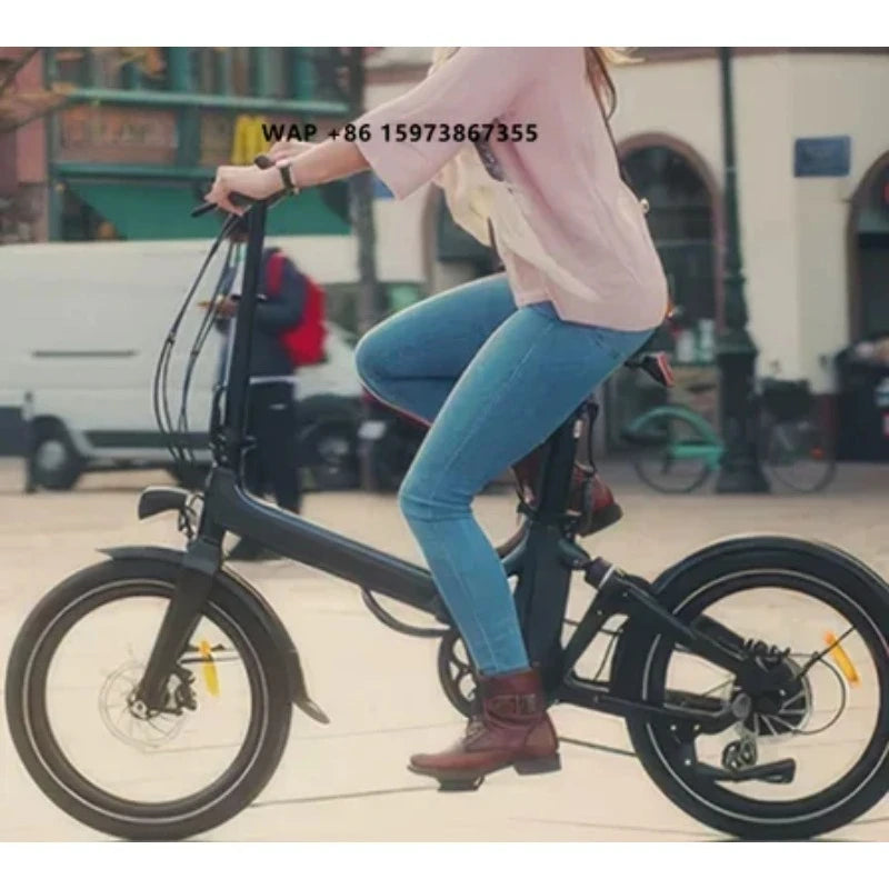 EU Shipping Onemile E1P Electric Folding Bicycle Bike 250W 36V 10ah 20*4.0 Inch 25km/h Speed 80km Range Hydraulic Disc Brake