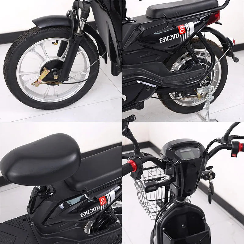 YTYIN New Electric Bike 48V Commuter Bike Standard Adult Two Wheeled Electric Bike Multi Purpose Electric Vehicle