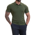 Men's Lapel Collar Casual All-Match Breathable Short-Sleeve