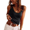 Sleeveless Lace Rib-Knit Sweater Vest