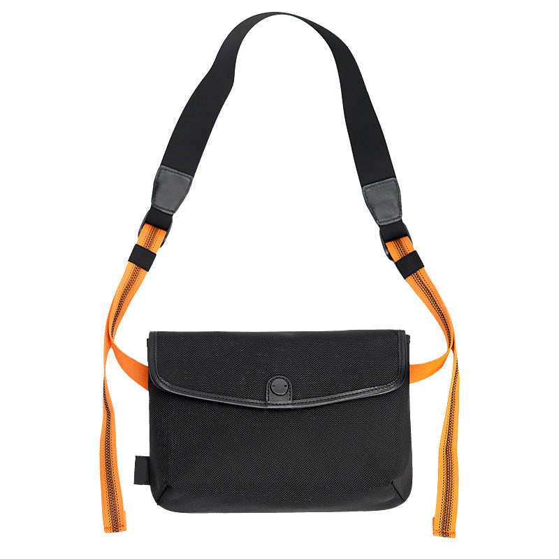 Contrast-Colored Portable Travel Crossbody Bag With Magnetic Closure Anti-Theft Ballistic Nylon Shoulder Bag
