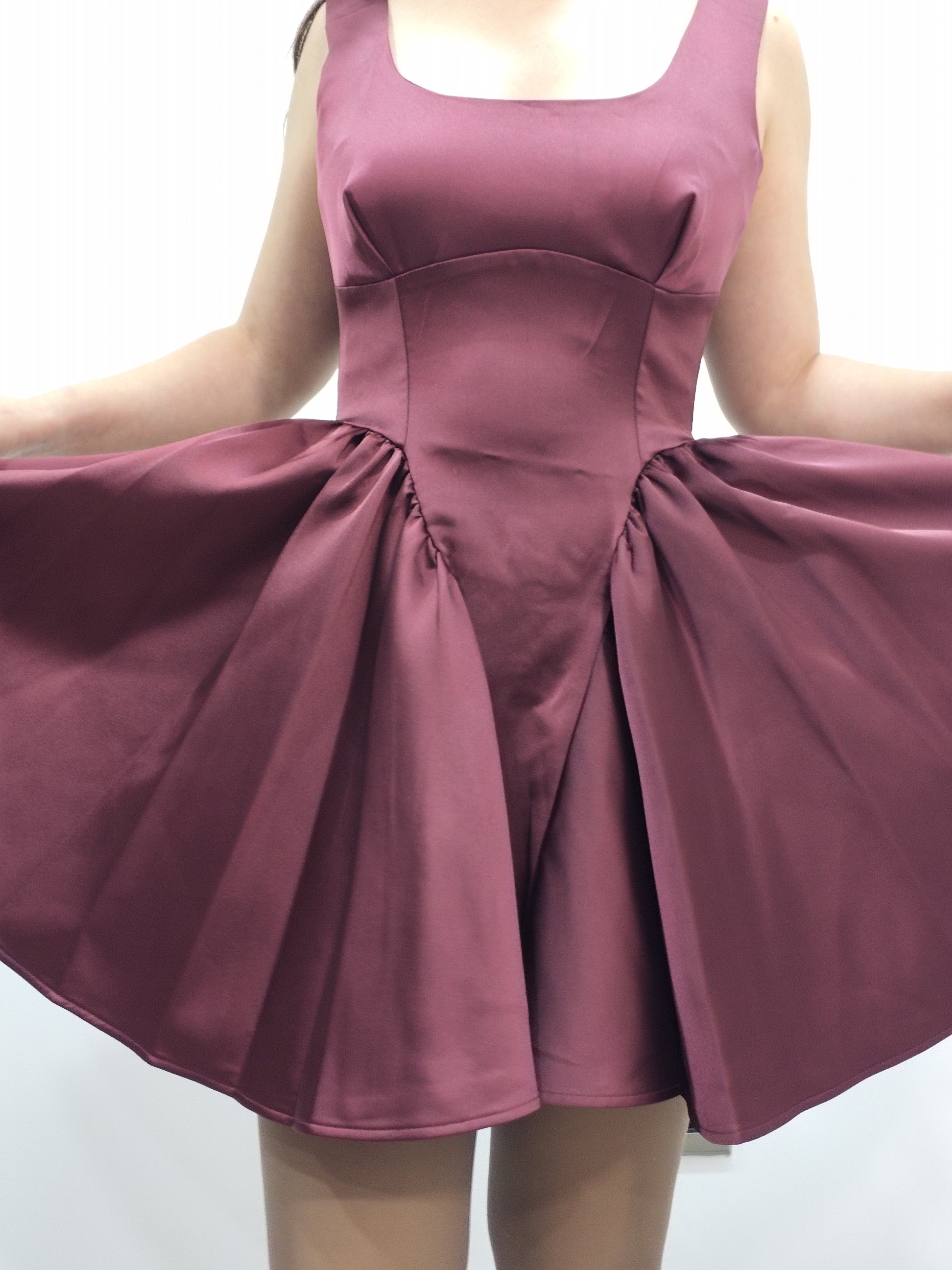 Burgundy Satin dress
