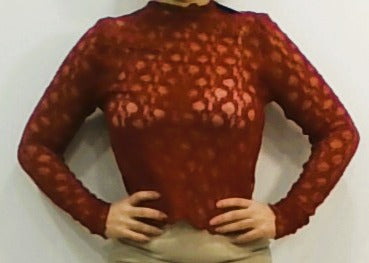 Burgundy lace blouse