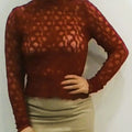 Burgundy lace blouse
