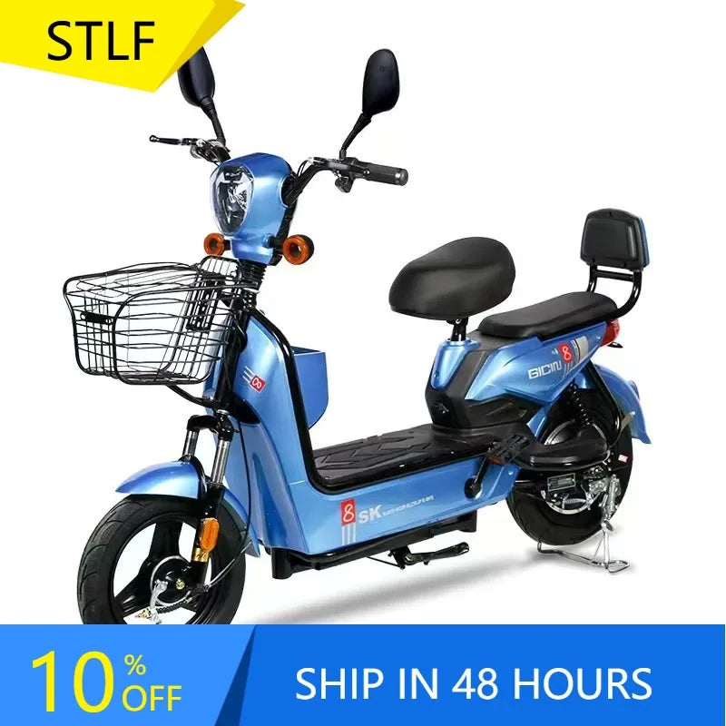 YTYIN New Electric Bike 48V Commuter Bike Standard Adult Two Wheeled Electric Bike Multi Purpose Electric Vehicle