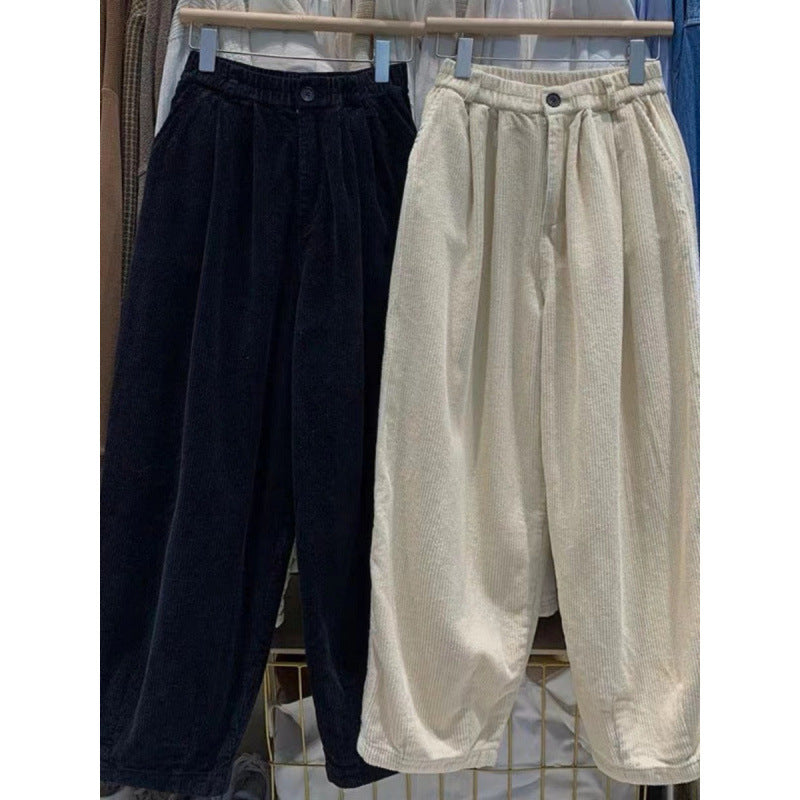 New Style Retro Corduroy Casual Pants Wide-leg