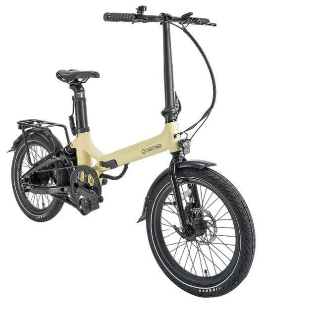 EU Shipping Onemile E1P Electric Folding Bicycle Bike 250W 36V 10ah 20*4.0 Inch 25km/h Speed 80km Range Hydraulic Disc Brake