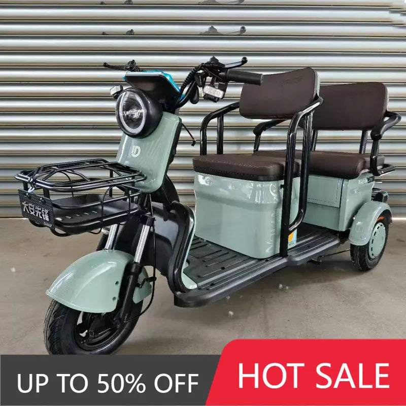 TTY The most popular 30km-35km/h 3-wheel electric bicycle tricycle adult open body 800W electric tricycle with lead-acid battery