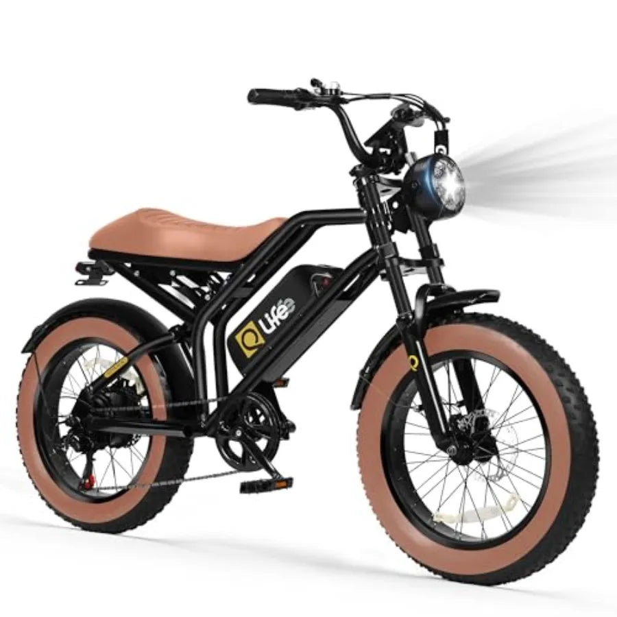 Electric bike for adults/teens: 1500W peak motor, 20 fat tires, 28MPH unlockable to 35MPH,dirt bike use, 624-1248Wh removable b