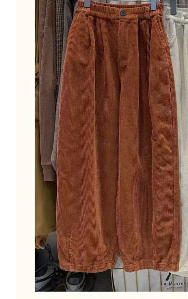 New Style Retro Corduroy Casual Pants Wide-leg
