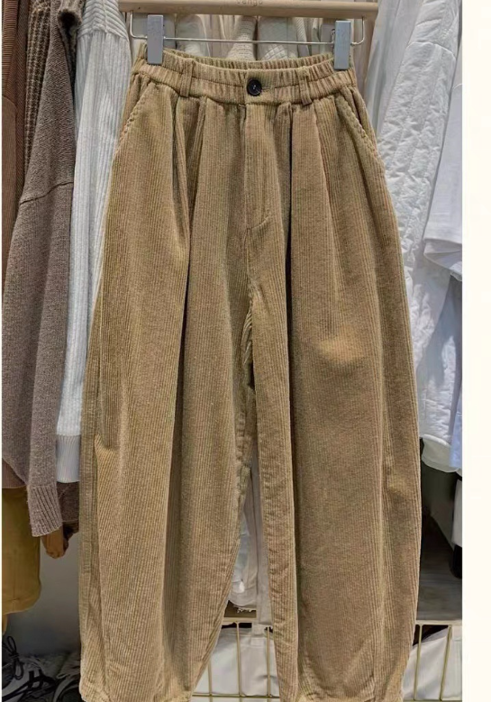 New Style Retro Corduroy Casual Pants Wide-leg