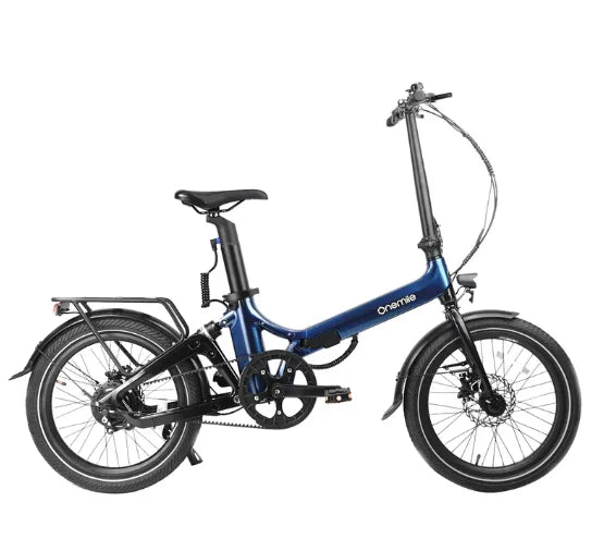 EU Shipping Onemile E1P Electric Folding Bicycle Bike 250W 36V 10ah 20*4.0 Inch 25km/h Speed 80km Range Hydraulic Disc Brake