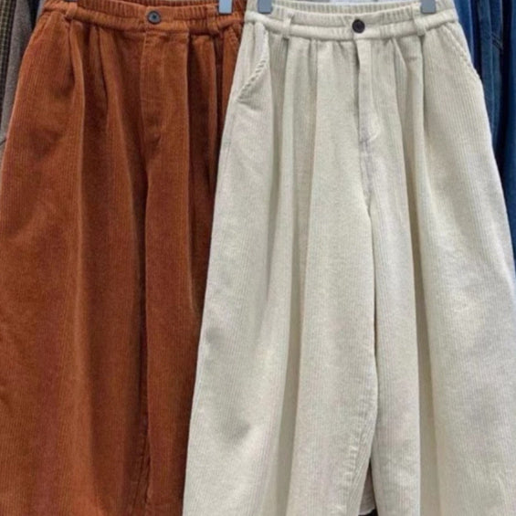 New Style Retro Corduroy Casual Pants Wide-leg